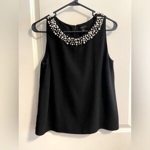 Ann Taylor sleeveless pearl blouse
